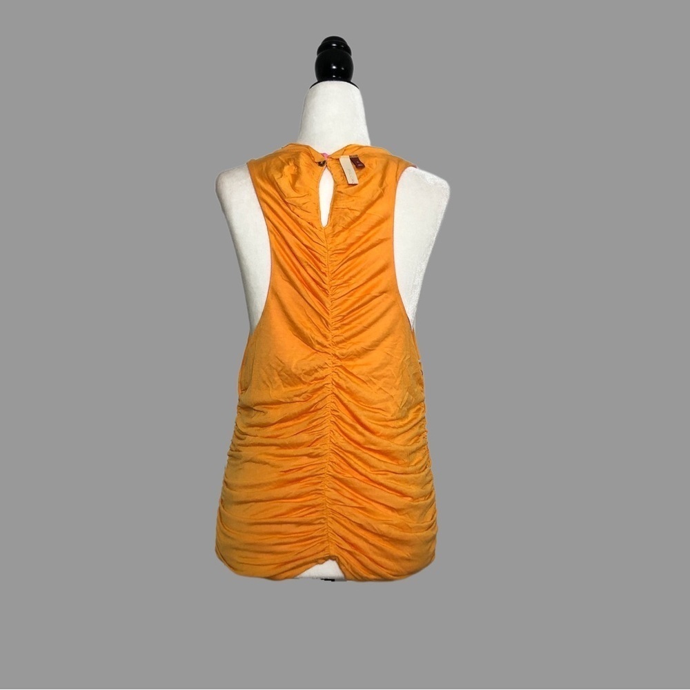 ❤️ XL ❤️ NWT Anthro Reversible Ruched Tank Halter Keyhole Back Button - Picture 4 of 8